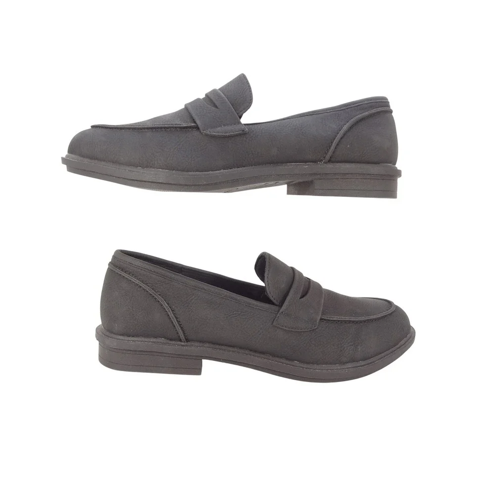 Rocket Dog‎ Womens Black Matte Penny Loafers Slip On Flats Moc Toe 9